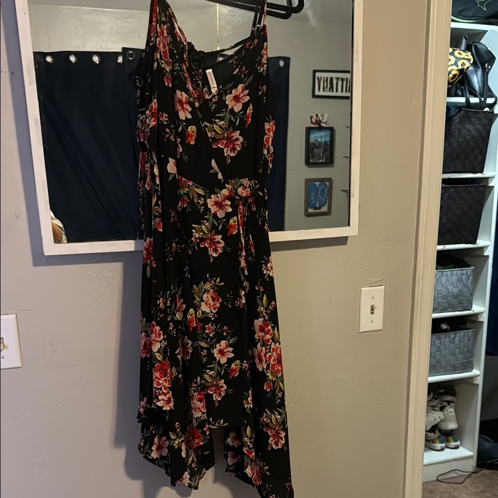 Xhilaration Pink and Orange High Low Sundress for Wedding Guest